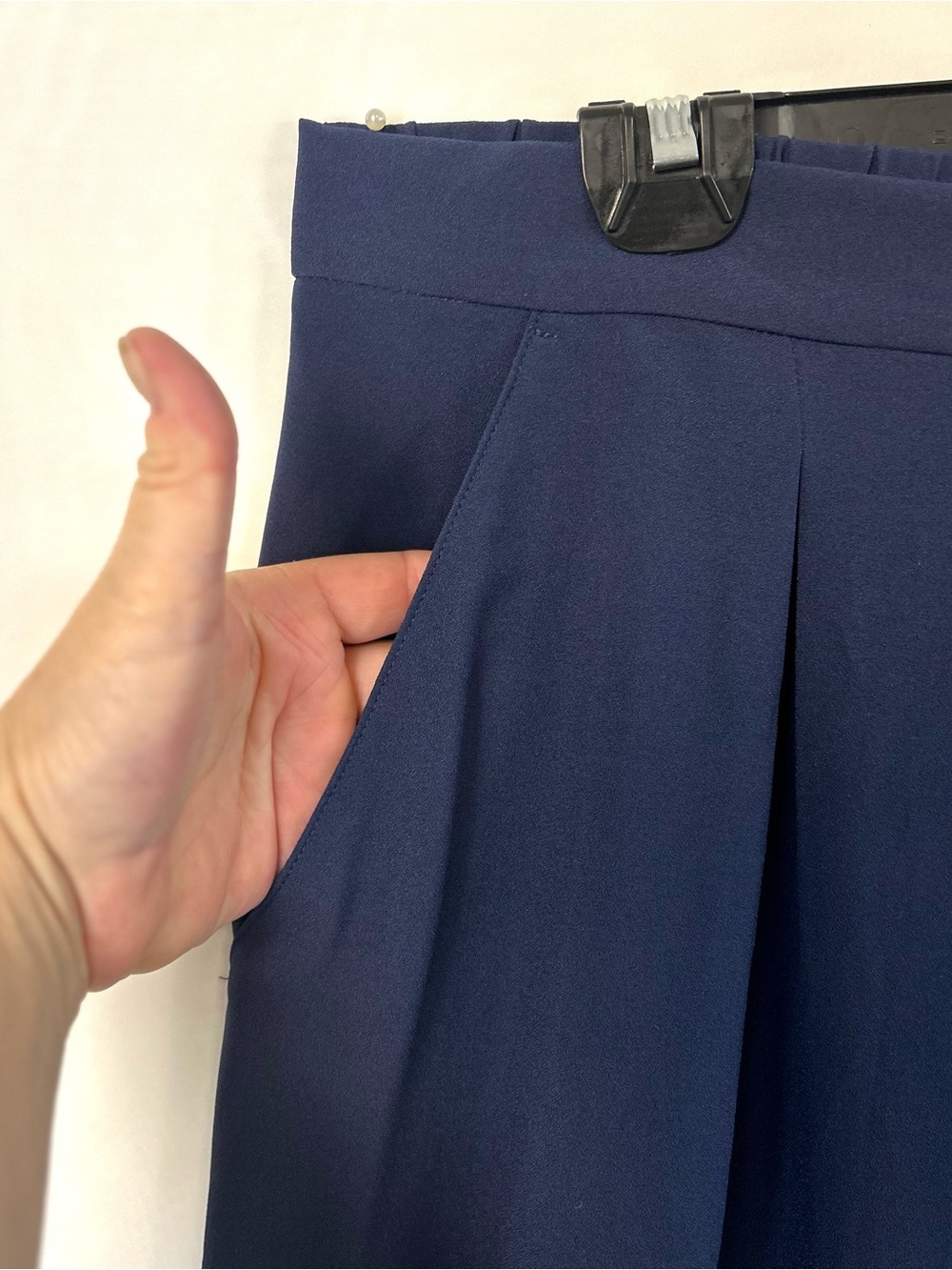 New BEAUTIFUL by Lawrence Zarian Navy Blue Pull-On Wide Leg Pants XL - Picture 5 of 12